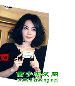 甜美知性女生短卷發設計