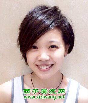 女生斜劉海帥氣短發發型潮流又可愛